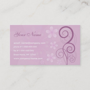 Mit Blumen Visitenkarte