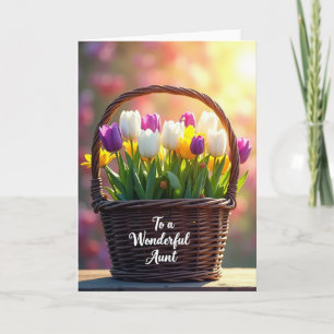 Mit Blüten Gefüllte Tanten-Tag-Karte Karte