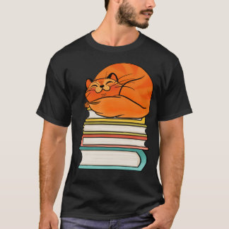Mit Büchern und Katzen ist das Leben süß T-Shirt