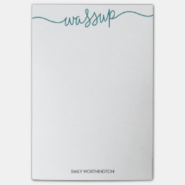 Mit Buchstaben gekennzeichnete Wassup Post-it Klebezettel