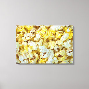 mit Butter zubereichte Popcorn Leinwanddruck