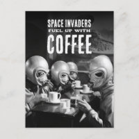 Mit Coffee Space Invaders Vintages Foto tanken