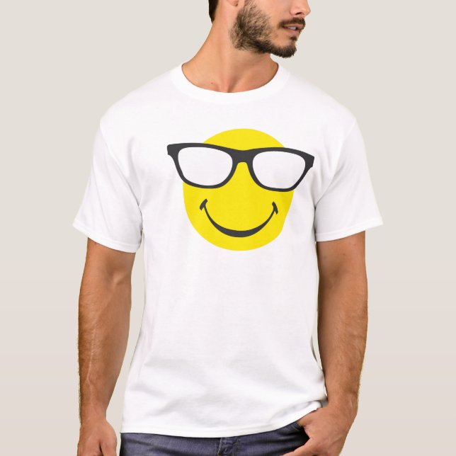 mit cooler Brille T-Shirt (Vorderseite)