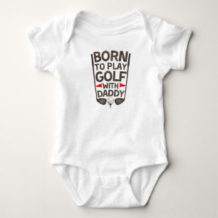 Mit Daddy Golf spielen geboren Baby Strampler