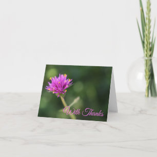 Mit Dank Nature Fotografy Lila Blume Dankeskarte
