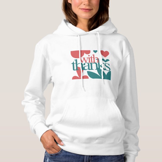 Mit Dank – Valentinstag Geschenk Hoodie (Vorderseite)