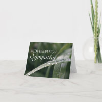 Mit Deep Beileid Dewdrop Foto Verse Card