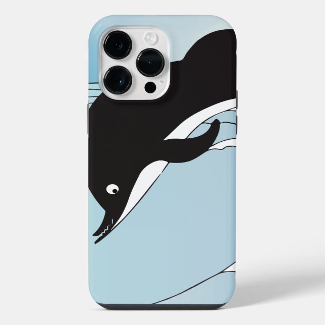 Mit Delfinen Schwimmen iPhone Hülle (Rückseite)