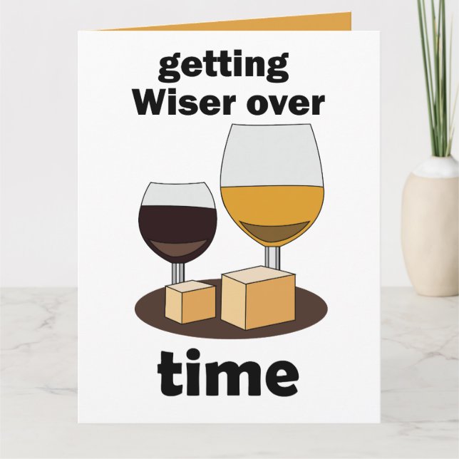Mit Dem Alter Perfekt Werden Mit Der Zeit Weiser W Karte (Vorderseite)