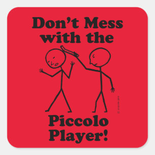 Mit dem Aufkleber für den Piccolo Player Square ni