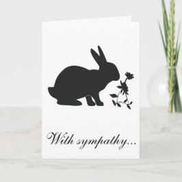 Mit dem Beileid verlieren Sie Ihren Hase mit Gedic Karte