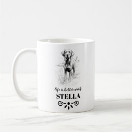 Mit dem benutzerdefinierten Dogennamen ist die Leb Kaffeetasse
