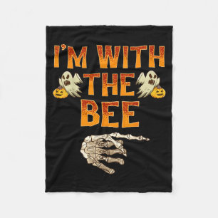 Mit dem Bienen-Shirt-Kostüm lustiges Halloween-Paa Fleecedecke