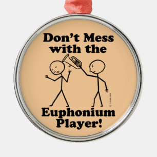 Mit dem Euphonium Player Metal Ornamen nicht durch Ornament Aus Metall