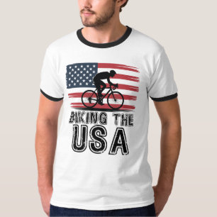 Mit dem Fahrrad durch die USA, 4. Juli Radfahrer T-Shirt