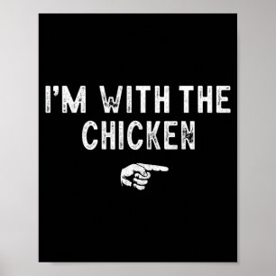 Mit dem faulen Kostüm zum Halloween mit dem Huhn p Poster