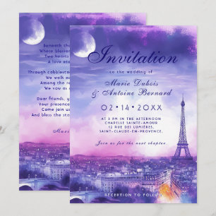 Mit dem Gedicht Amour Éternel à la Parisienne Einladung