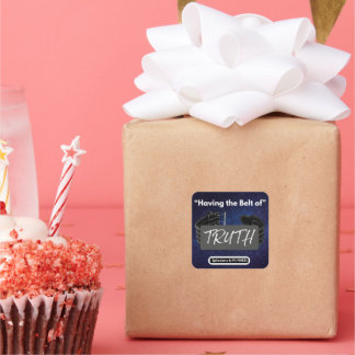 Mit dem Gürtel der Wahrheit - Aufkleber auf dem Pl