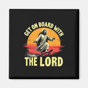 Mit dem Herrn Christus Skateboarding Je an Bord ge Magnet