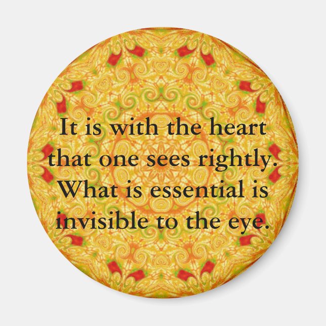 Mit dem Herzen sieht man richtig...... Magnet (Vorne)