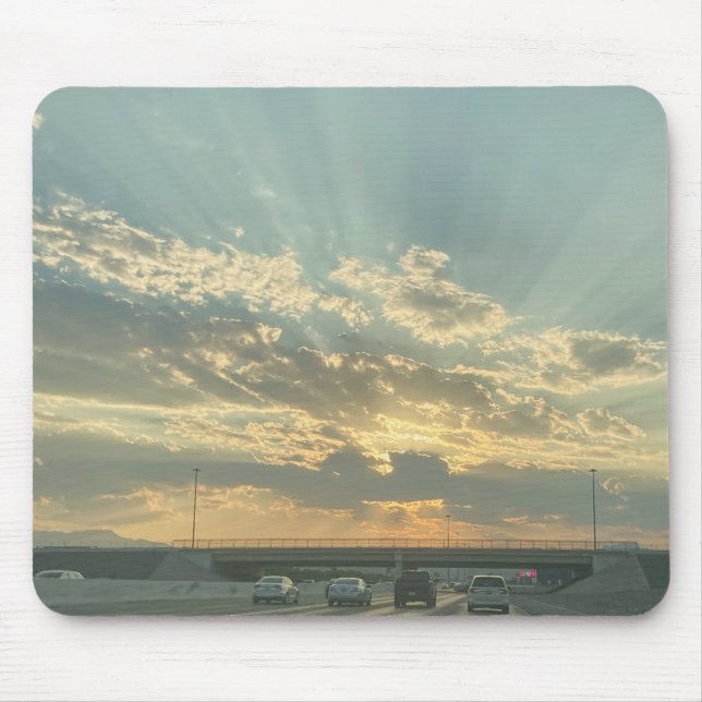 Mit dem Licht fahren Mousepad (Vorne)