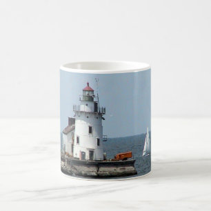 Mit dem Lighthouse auf dem Segelboot Kaffee Tasse