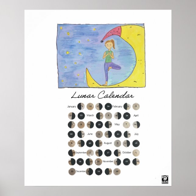 Mit dem Mondplakat gehen Poster (Vorne)