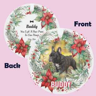 Mit dem Namen 2-seitige Pet-Gedächtnis Weihnachtss Ornament
