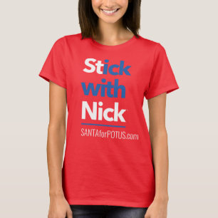 "Mit dem Nick anhalten" Damengrundschlag T-Shirt