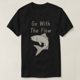 Mit dem Strom schwimmender Fisch T-Shirt