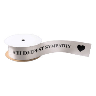 Mit dem tiefsten Beileid Bridal White Ribbon Satinband