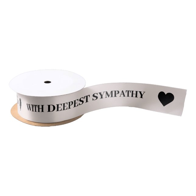 Mit dem tiefsten Beileid Bridal White Ribbon Satinband (Spule)
