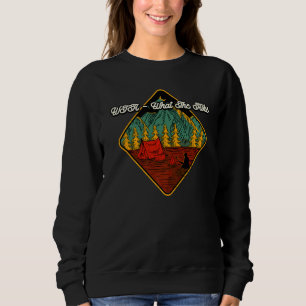 Mit dem was die Wanderung Mountain Wanderung Gipfe Sweatshirt