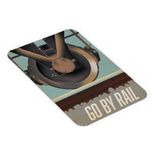 Mit dem Zug reisen Magnet