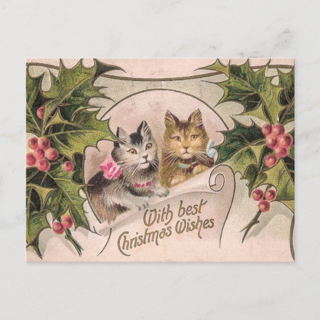 "Mit den besten Weihnachtswünschen Viktorianisch Postkarte (Vorderseite)