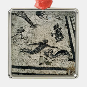 Mit den Delphinen, vom Frigidarium O schwimmen Silbernes Ornament