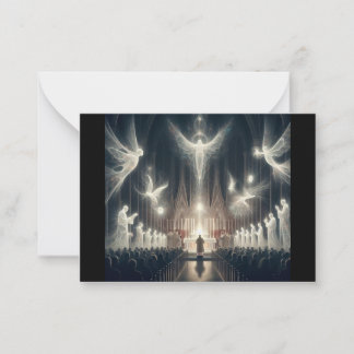 Mit den Engeln und den Heiligen Mitteilungskarte