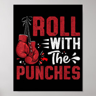 Mit den Fäusten rollen Boxen Motivationszitat Poster