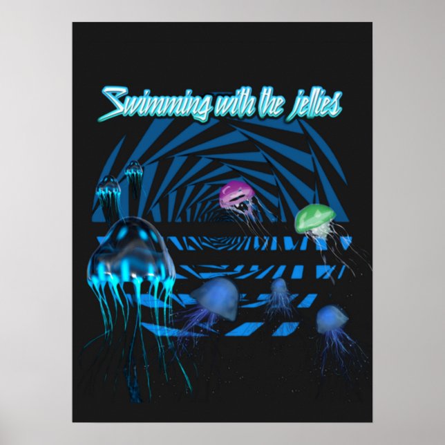 Mit den Jellies schwimmen Poster (Vorne)