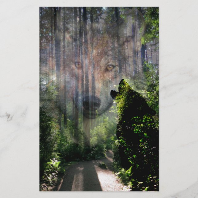 Mit den Wölfen verschwunden Briefpapier (Vorderseite)