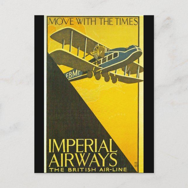 Mit den Zeiten fortfahren Postkarte (Vorderseite)