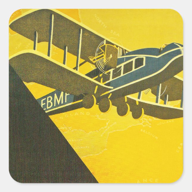 Mit den Zeiten fortfahren Quadratischer Aufkleber (Vorderseite)