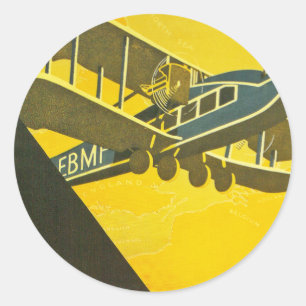 Mit den Zeiten fortfahren Runder Aufkleber