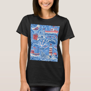 Mit der Angelrute geboren, zum Schulbesuch gezwung T-Shirt