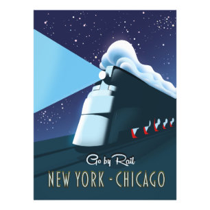 "Mit der Bahn" New York - Chicago Fotodruck