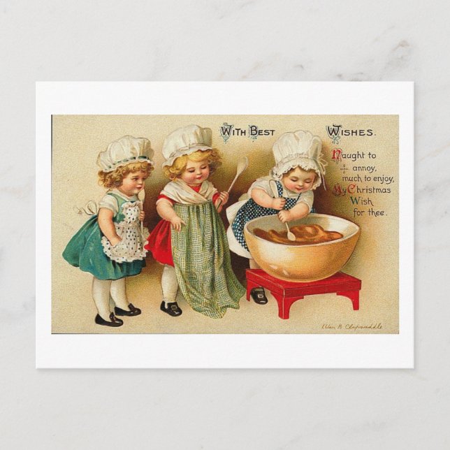 Mit der besten Wunschkarte für Kinder Postkarte (Vorderseite)