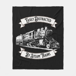 Mit der Dampfzug-Motor-Bahn leicht ablenkbar Fleecedecke