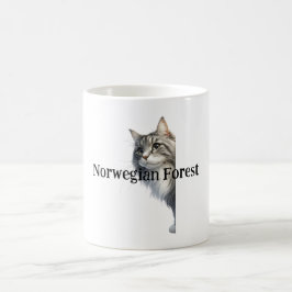 Mit der Feline Cat die Hände über die festliche Fr Kaffeetasse