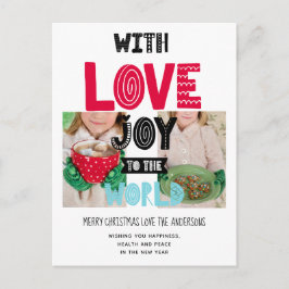 MIT DER LIEBE FREUEN SIE SICH AUF DAS FOTO Folk Ar Postkarte