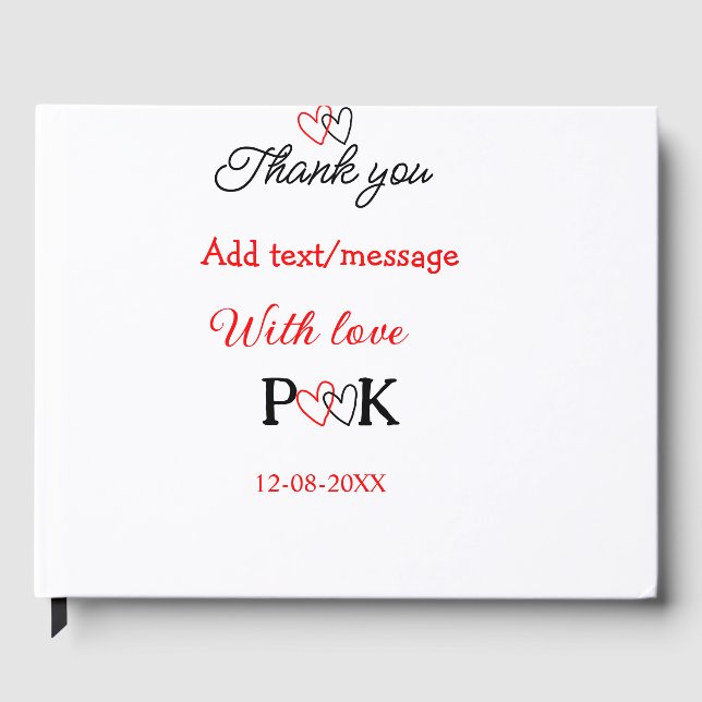 Mit der Liebe fügen Sie ein paar Namen Buchstaben  Gästebuch (Vorderseite)